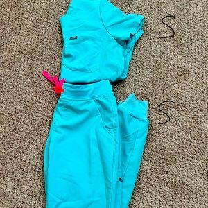 Limited edition Figs neon blue scrubs